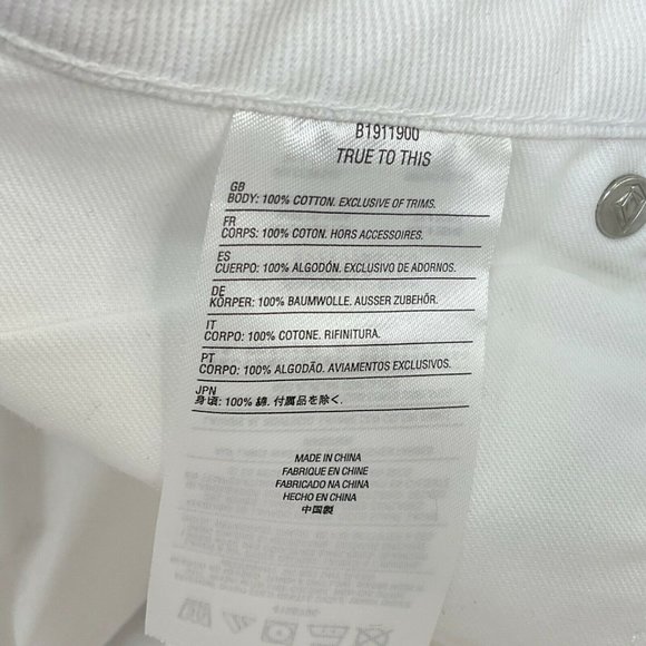 Volcom Skirt Womens Size Small Denim White Fix It Mini Skirt 5 Pocket Nwt $50 - Picture 5 of 7